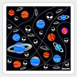 deep space in alien pattern Sticker